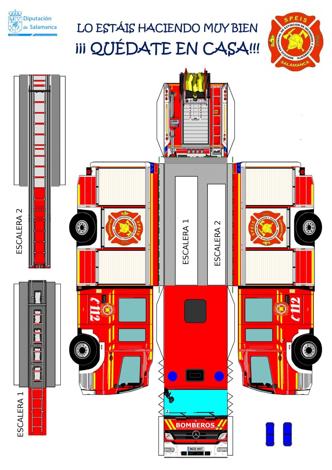 Maqueta de camión de bomberos