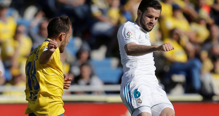 Nacho, en el encuentro ante la UD Las Palmas en el que tuvo que retirarse lesionado.