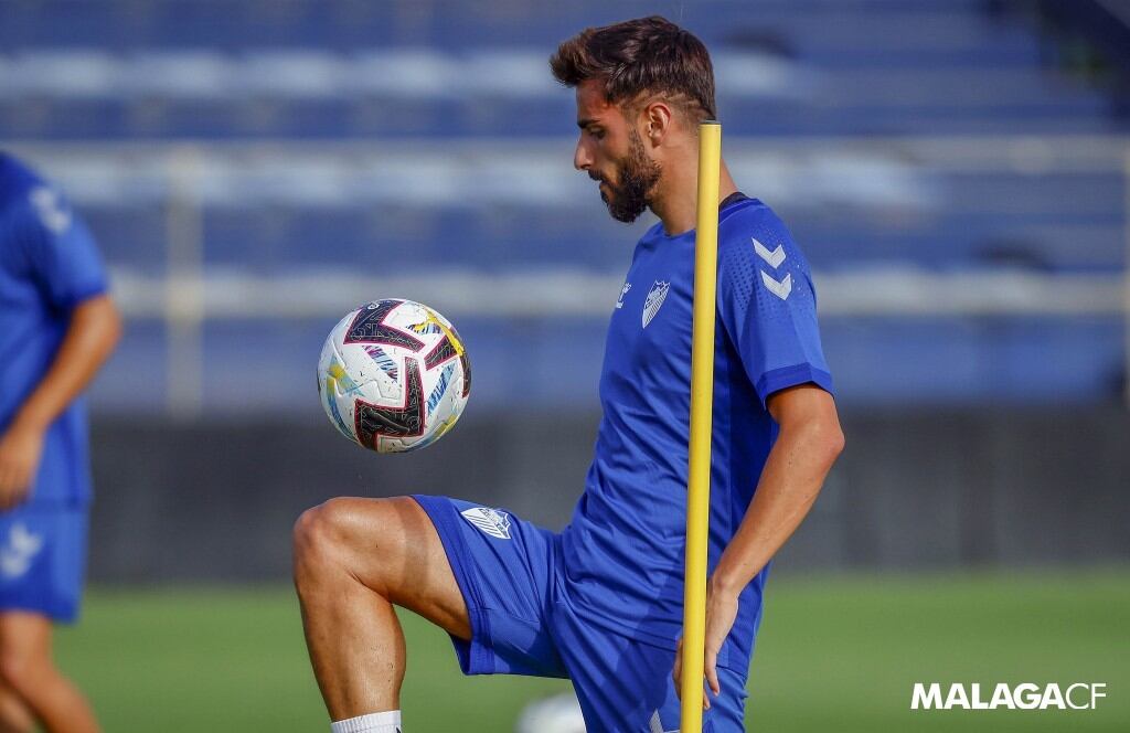 Luis Muñoz, en un entrenamiento de esta temporada