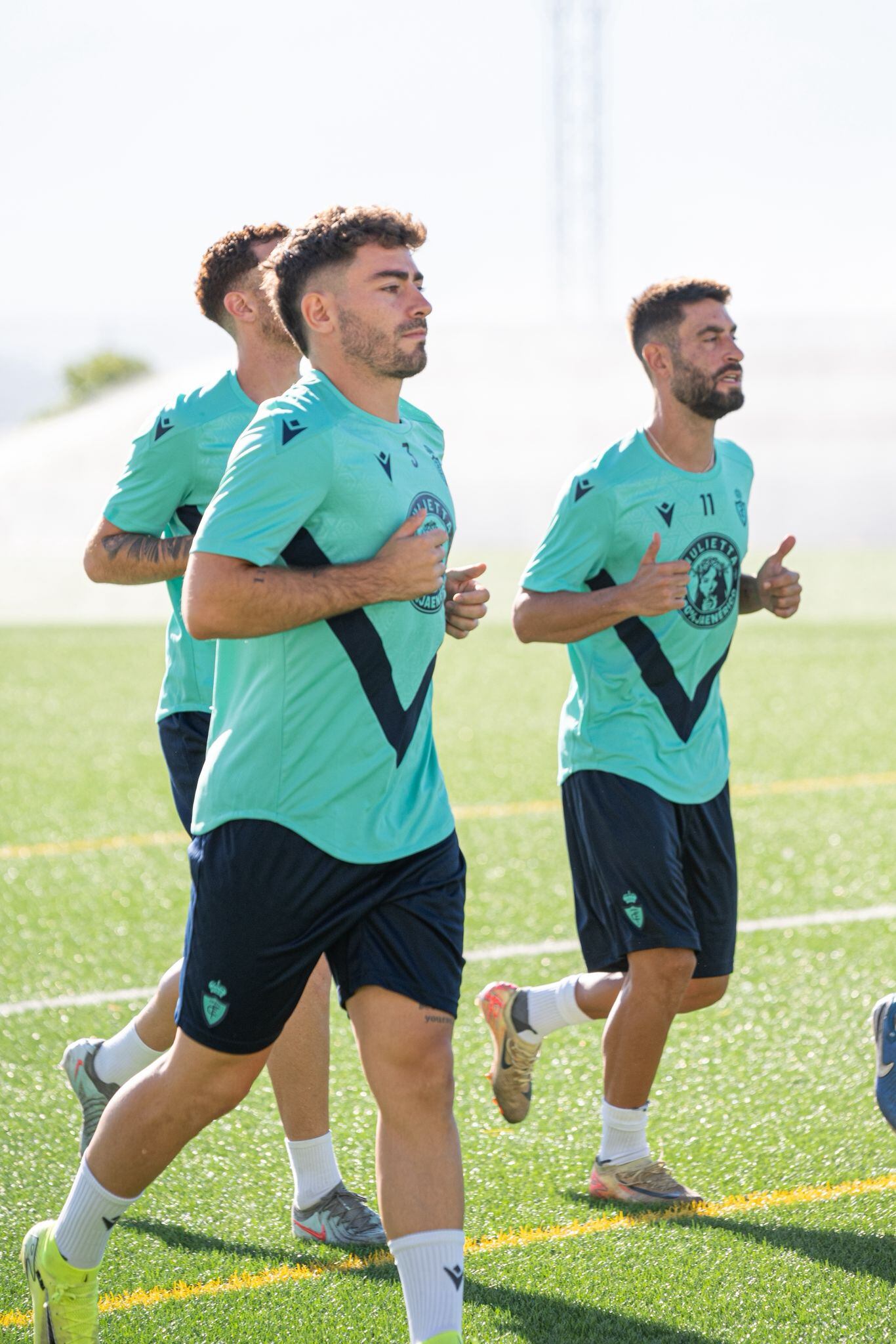 Fernando Cortijo durante un entrenamiento con el Real Jaén.