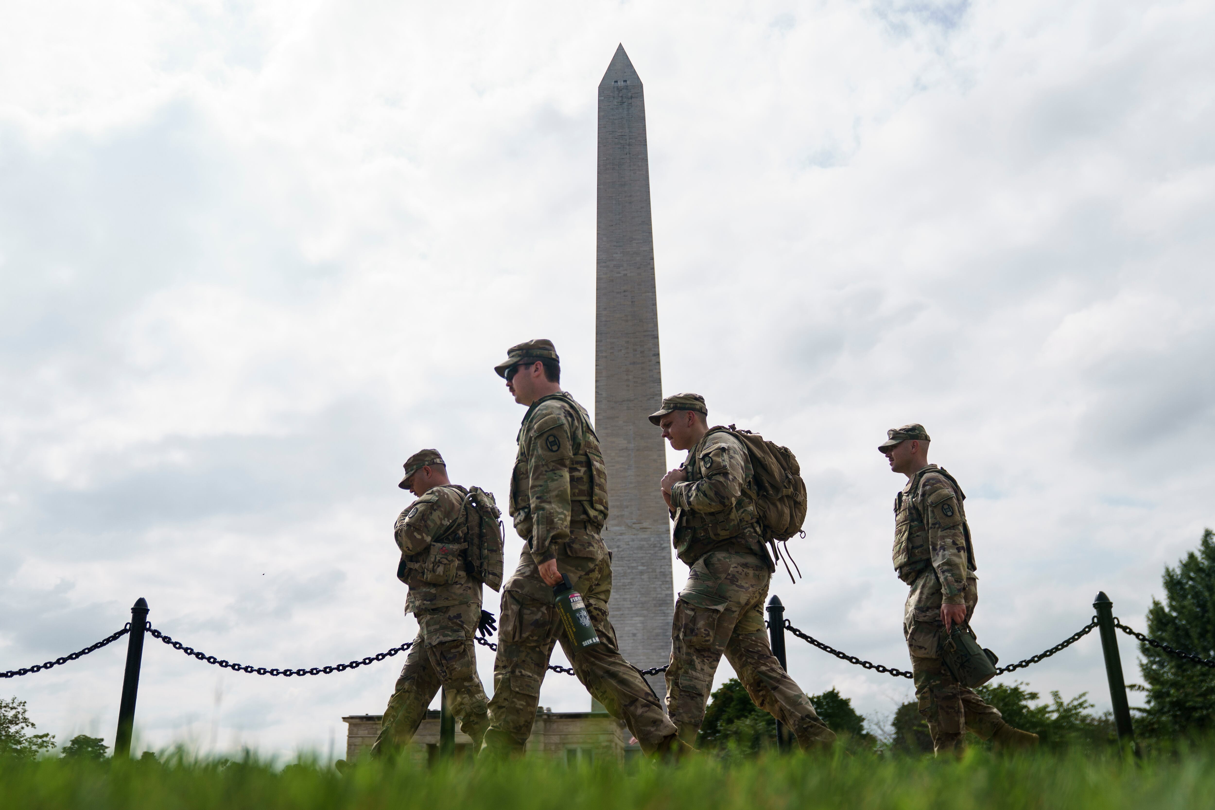 Miembros de la Guardia Nacional en Washington D.C., Estados Unidos, este pasado miércoles.