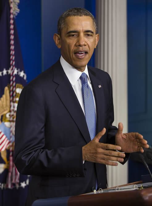 El presidente de EEUU, Barack Obama durante una rueda de prensa celebrada en la Casa Blanca, Washington