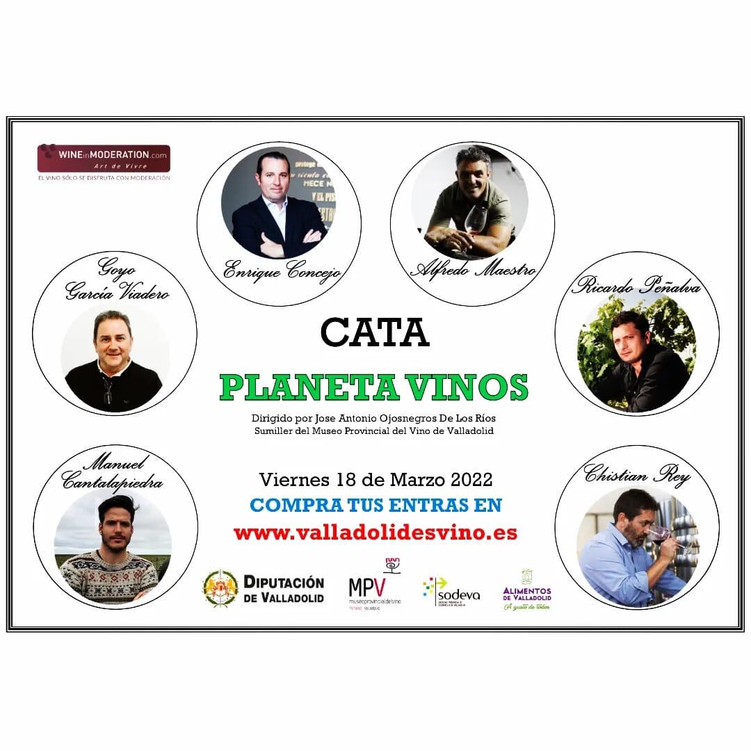 Cartel de la cata y los enólogos participantes