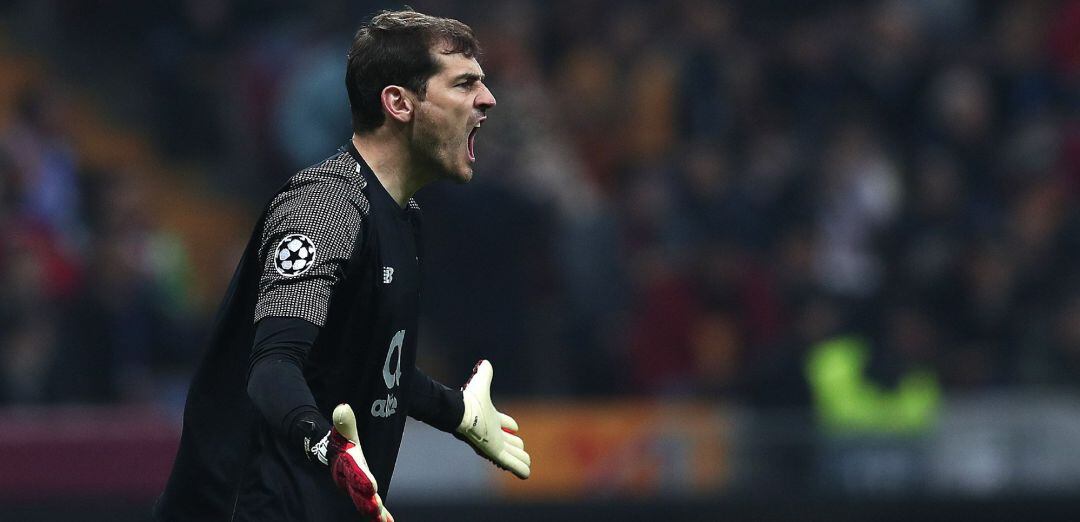 Iker Casillas, durante el partido ante el Galatasaray de este martes