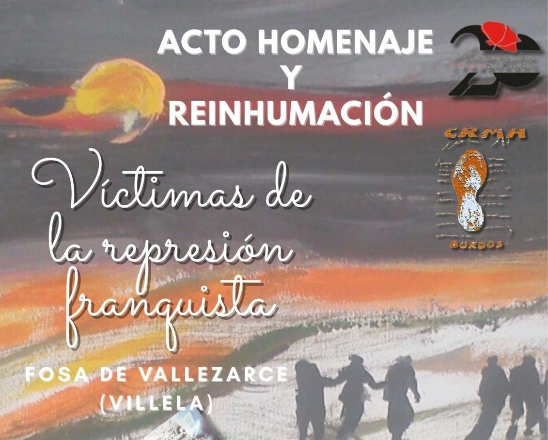 Homenaje a los palentinos víctimas de la represión franquista exhumadas en Villela (Burgos)