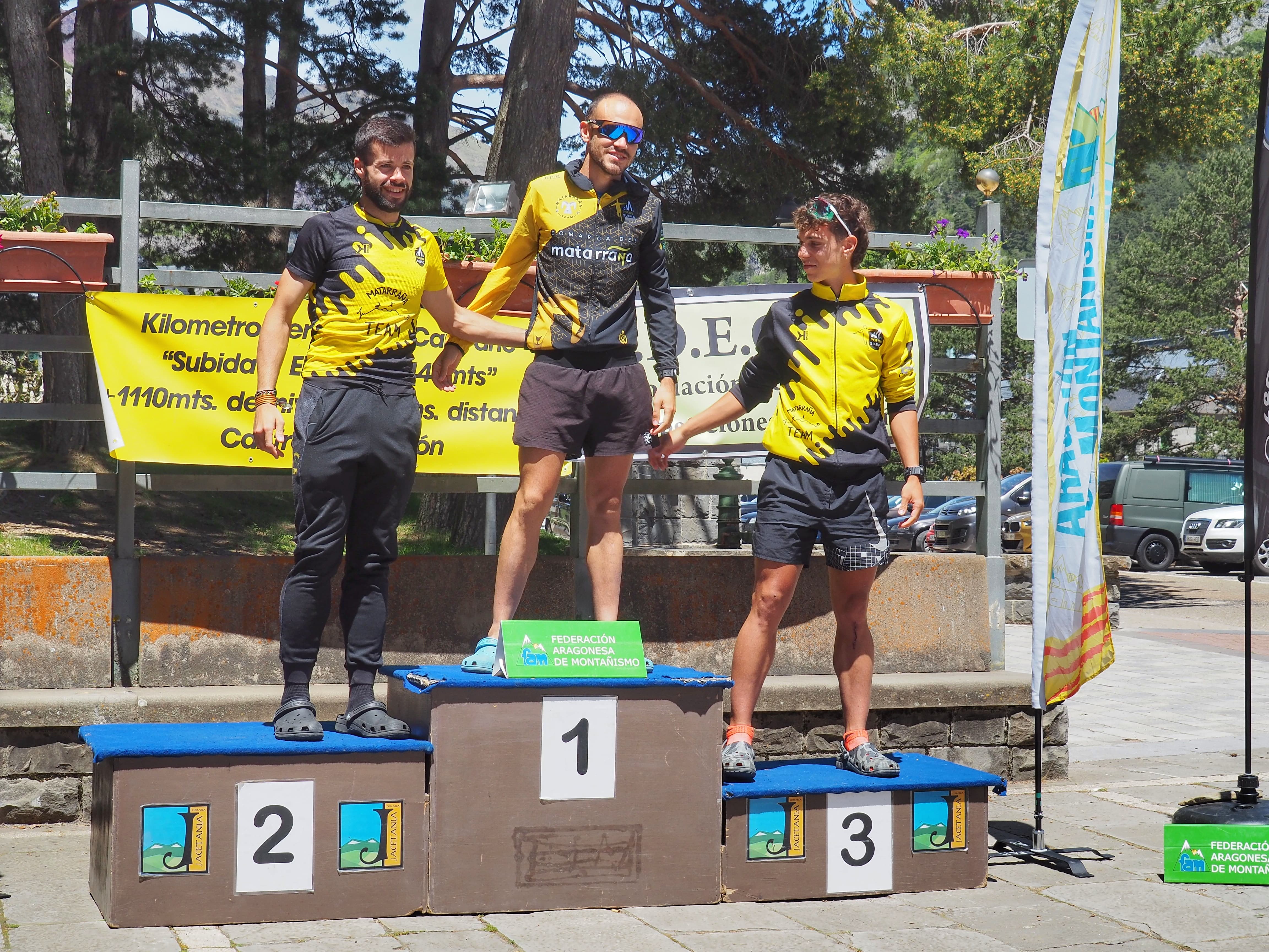 Podio del Campeonato de Aragón masculino