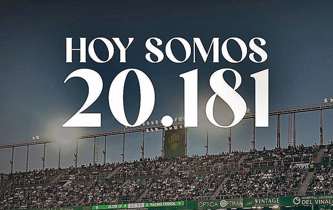 La entrada del último partido del Elche en casa.