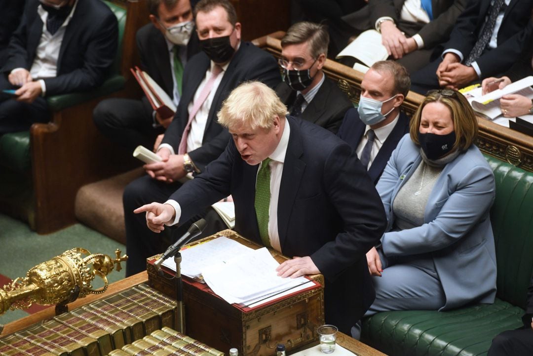 Boris Johnson, durante la sesión parlamentaria del miércoles. 