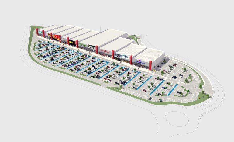 Diseño en 3D del Parque Comercial Guiomar