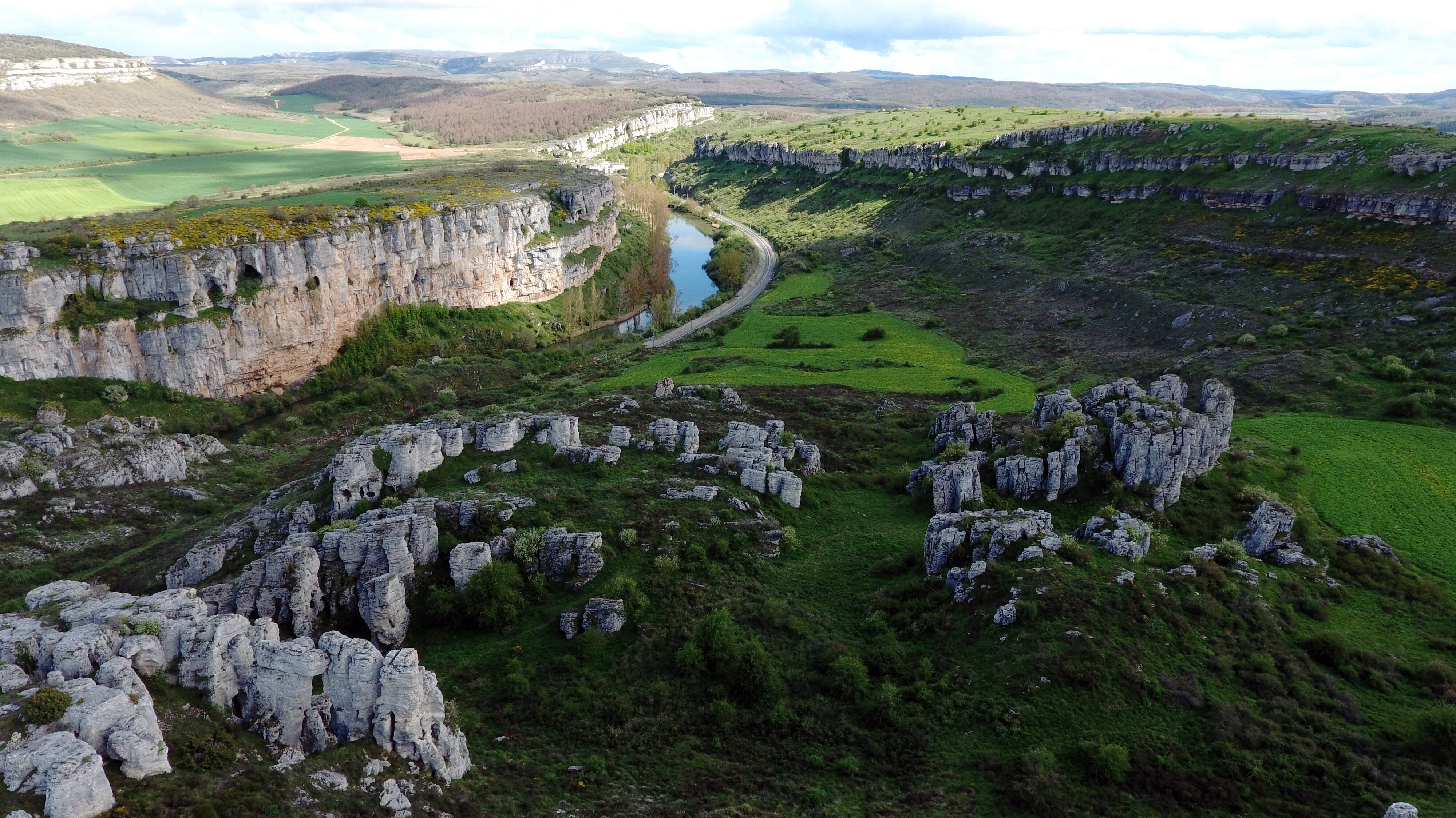 Cañón de la Horadada, en Las Tuerces, dentro del geoparque de Las Loras (Palencia)