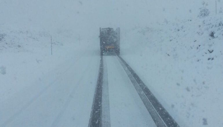 Estado de una carretera en A Fonsagrada