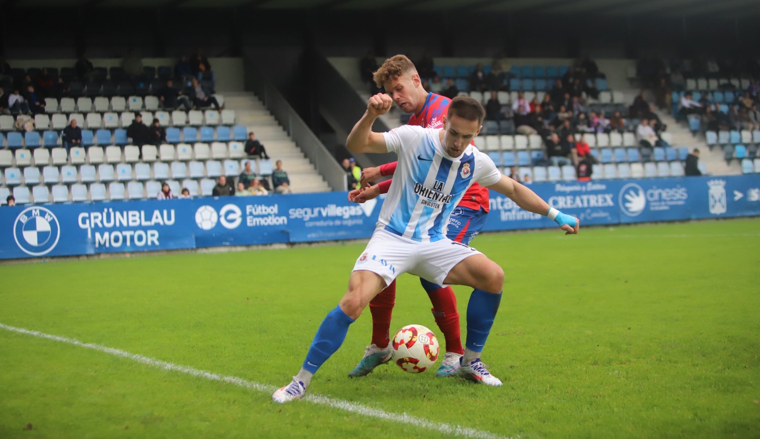 Chus Ruiz, goleador del partido contra el Numancia.