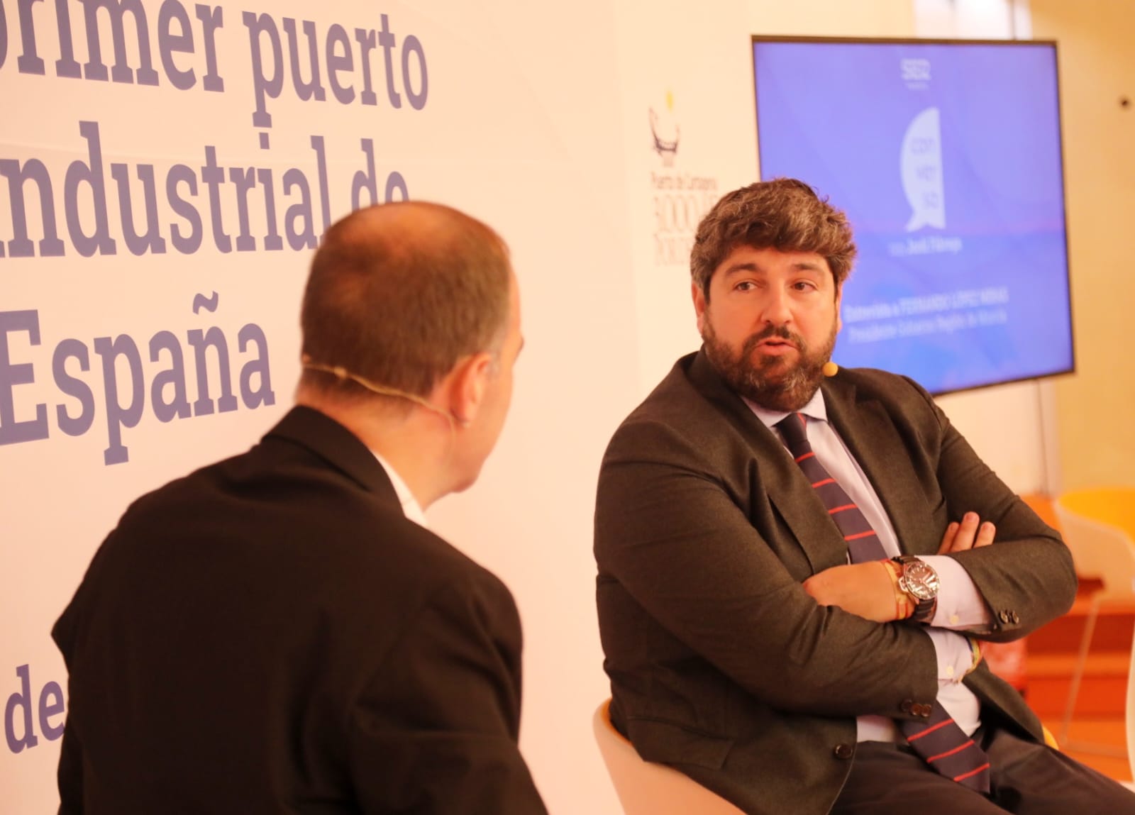 El presidente de la Región de Murcia, Fernando López Miras, en el Foro Conversa