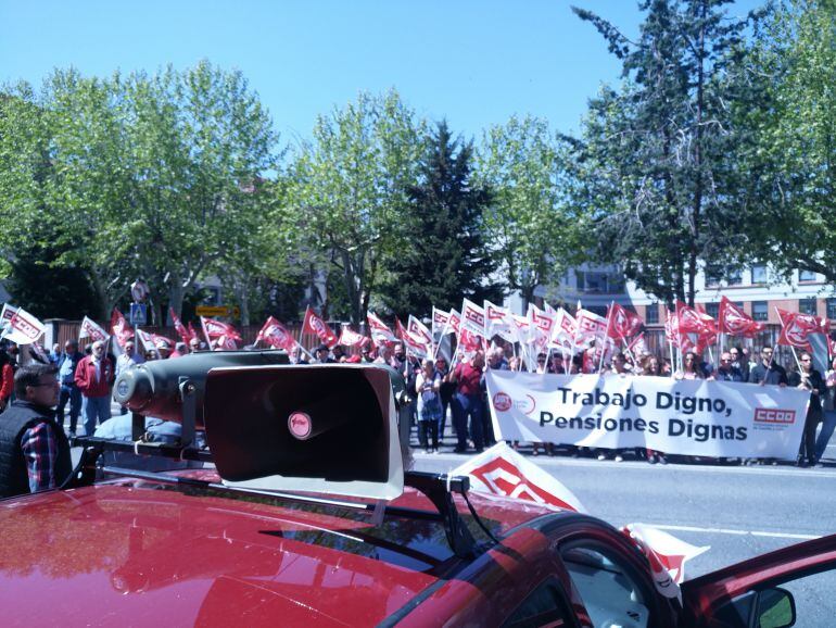Los sindicatos se manifestaron ante la Subdelegación del Gobierno