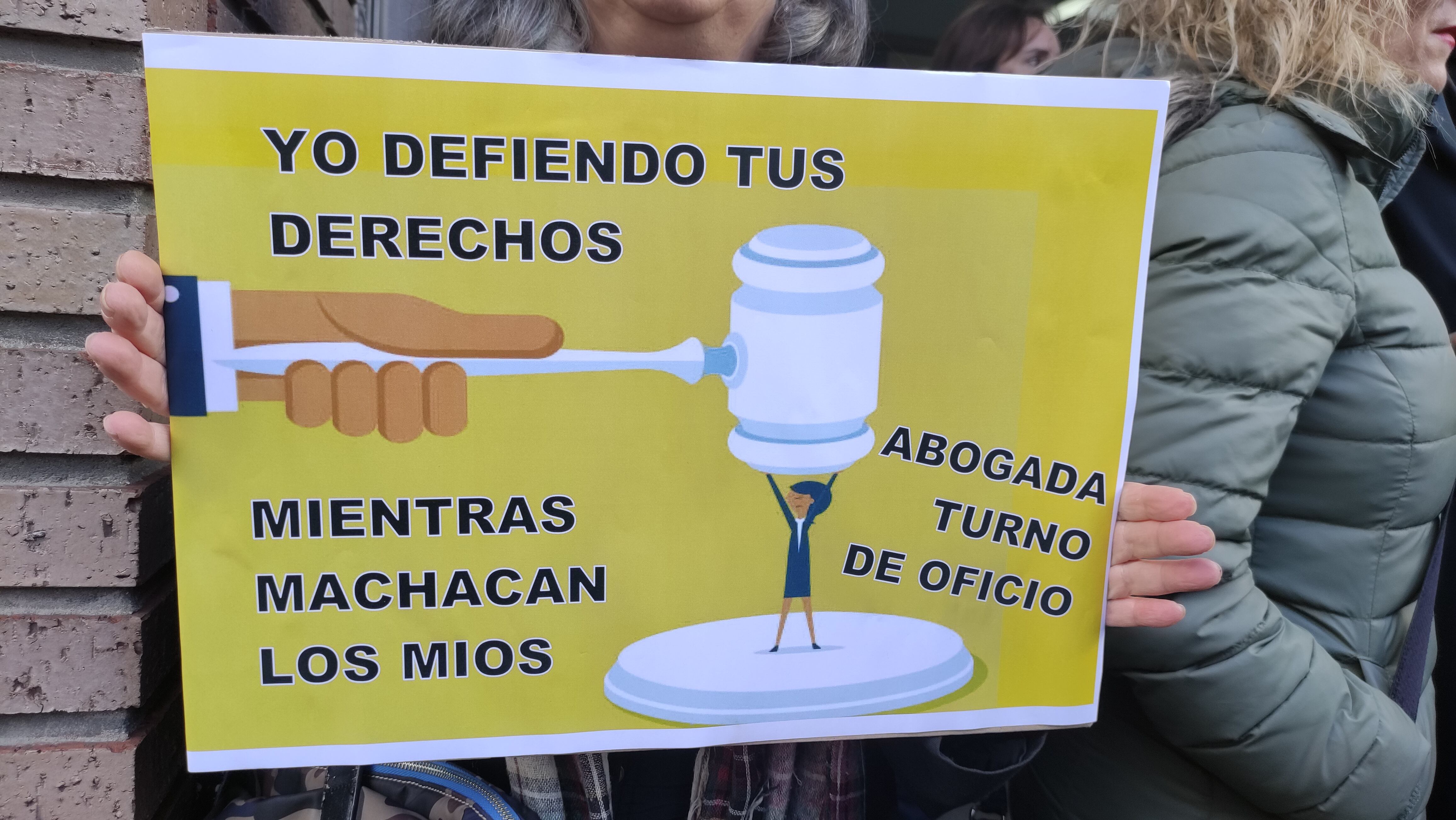 Pancarta exigiendo derechos