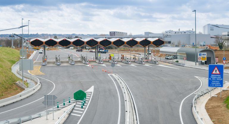 L'accés de Girona Oest, a Sant Gregori.