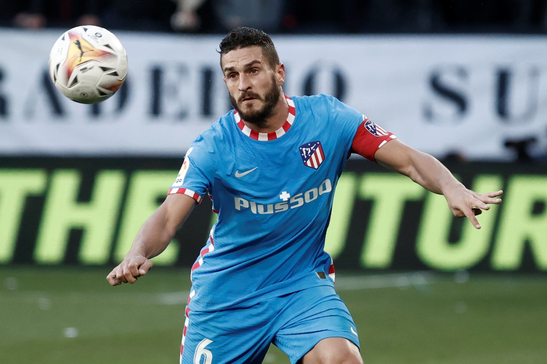 Koke Resurrección, durante el partido de Liga ante Osasuna