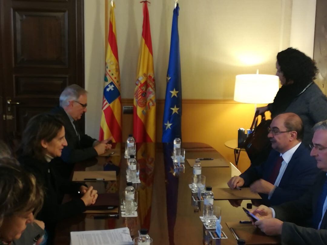 Reunión entre el ministerio de Transicicón Ecológica y el Gobierno de Aragón 