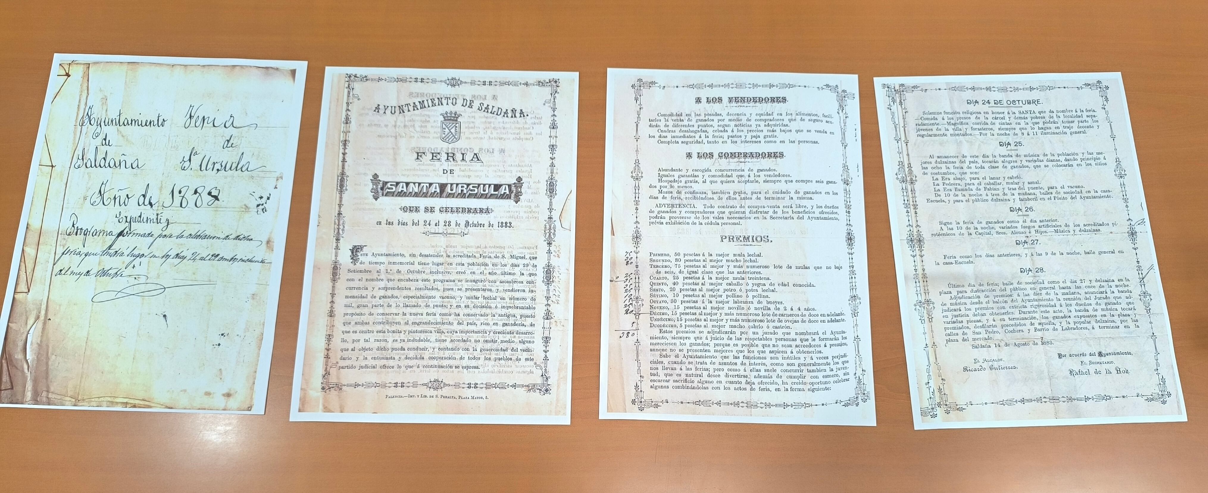 Programa de la feria de Santa ürsula del año 1883