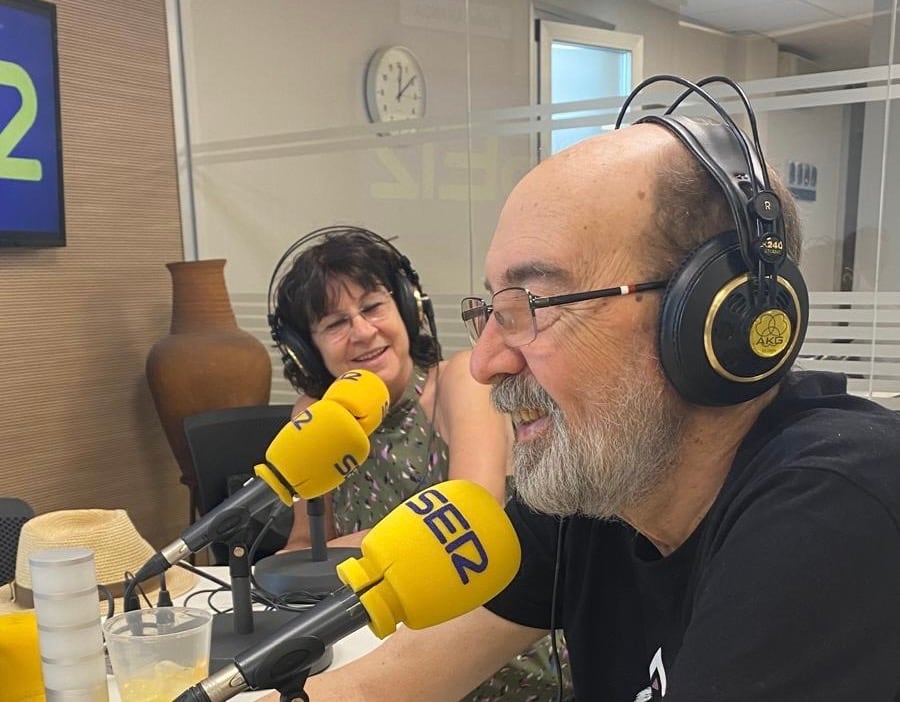 Guille Galván junto a su mujer