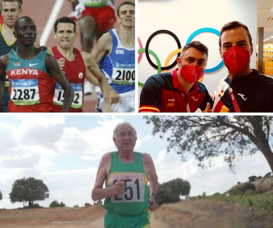 Juan Carlos Higuero -arriba izq-, Daniel Llorente e Ignacio Cancela -arriba dcha- y Santiago Manguan, los olímpicos de la Ribera del Duero