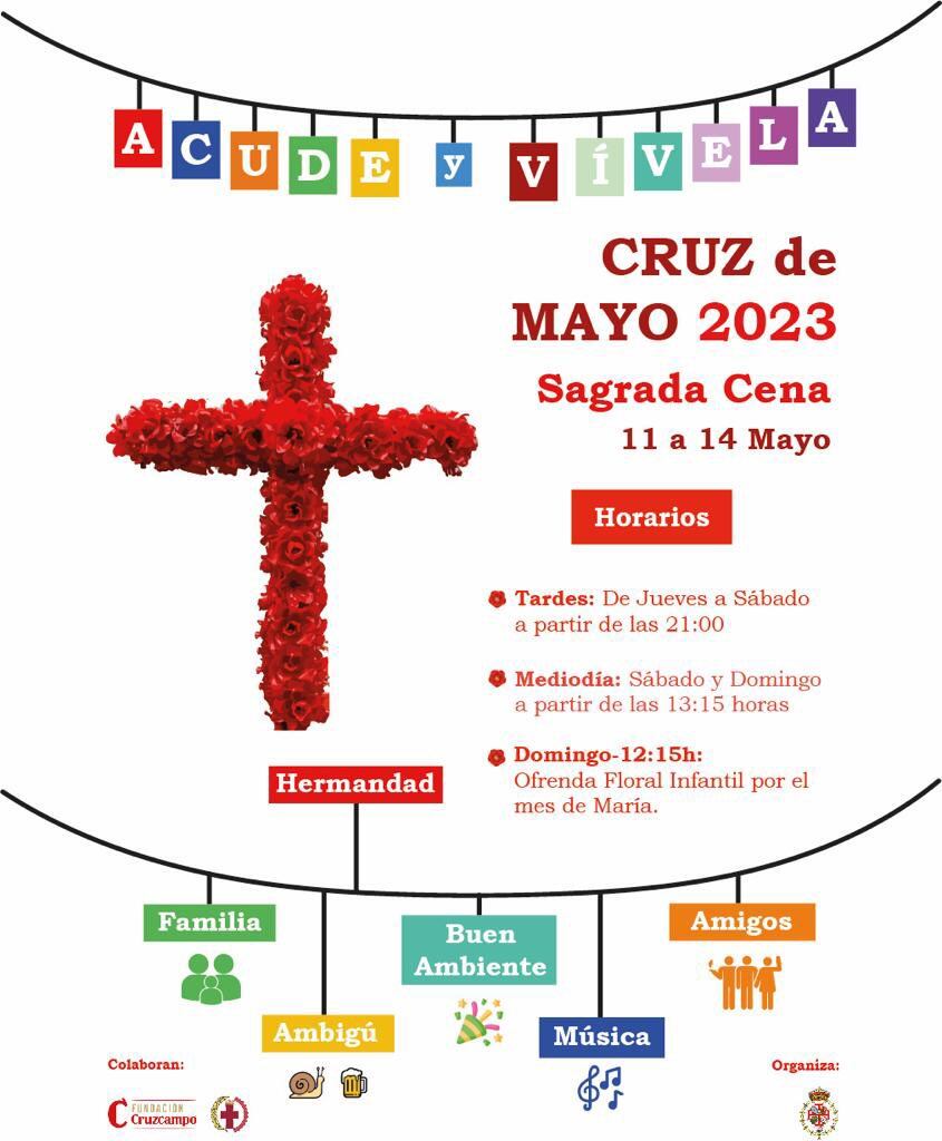 Cartel de la Cruz de Mayo que celebra este fin de semana la Hermandad de La Cena