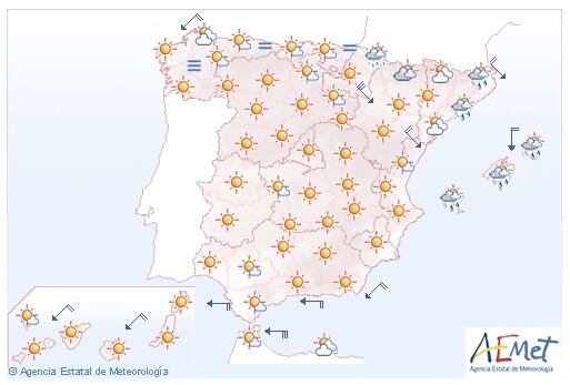 La previsión del tiempo para este viernes 28 de junio.