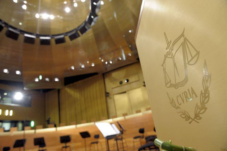 Vista de una de las salas de la sede del Tribunal de Justicia de la Unión Europea, en Luxemburgo