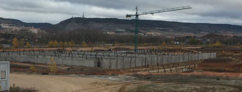 Obras del futuro hospital de Cuenca a fecha de 30 de noviembre de 2016.