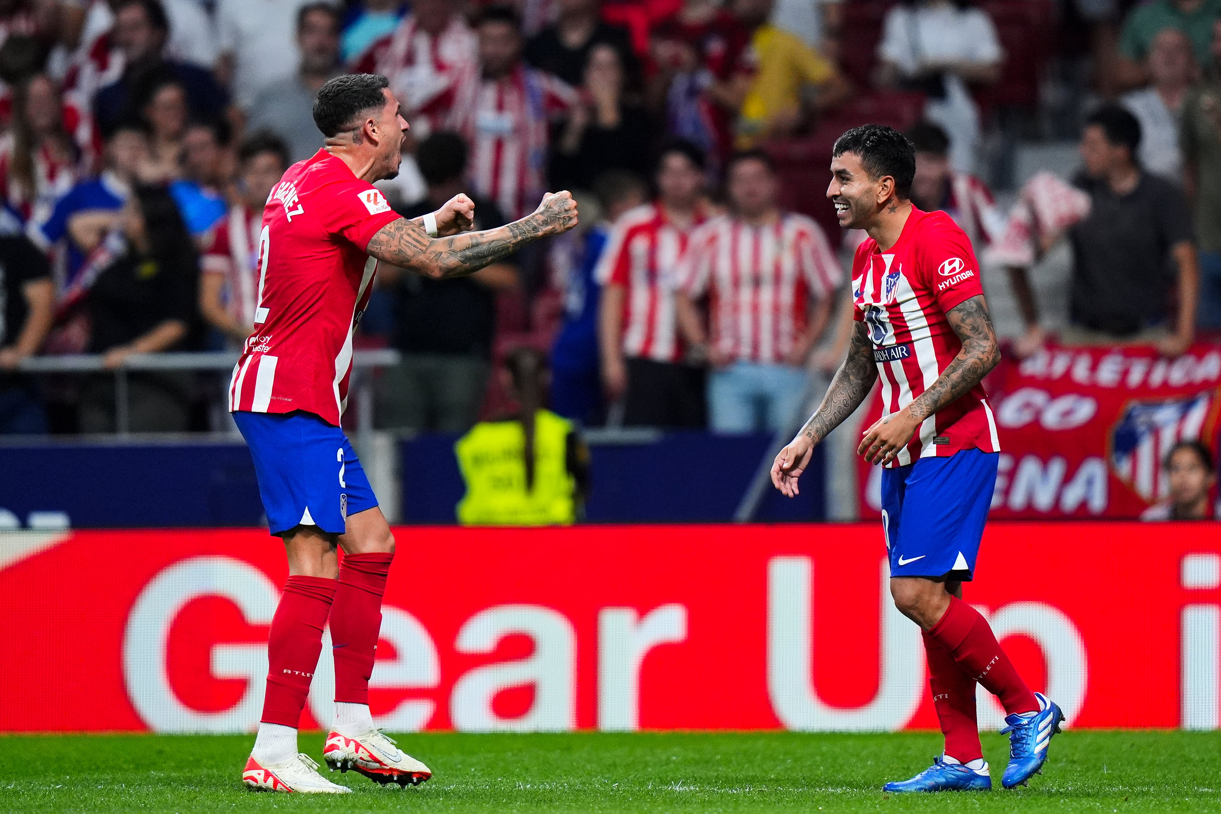 Ángel Correa celebra el tercer gol del Atlético de Madrid para la remontada ante el Cádiz