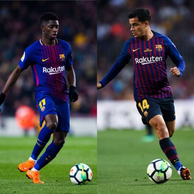 Interior: Ousmane Dembélé. 105+40 millones (2017) Interior: Philippe Coutnho. 120+40 (enero 2018)