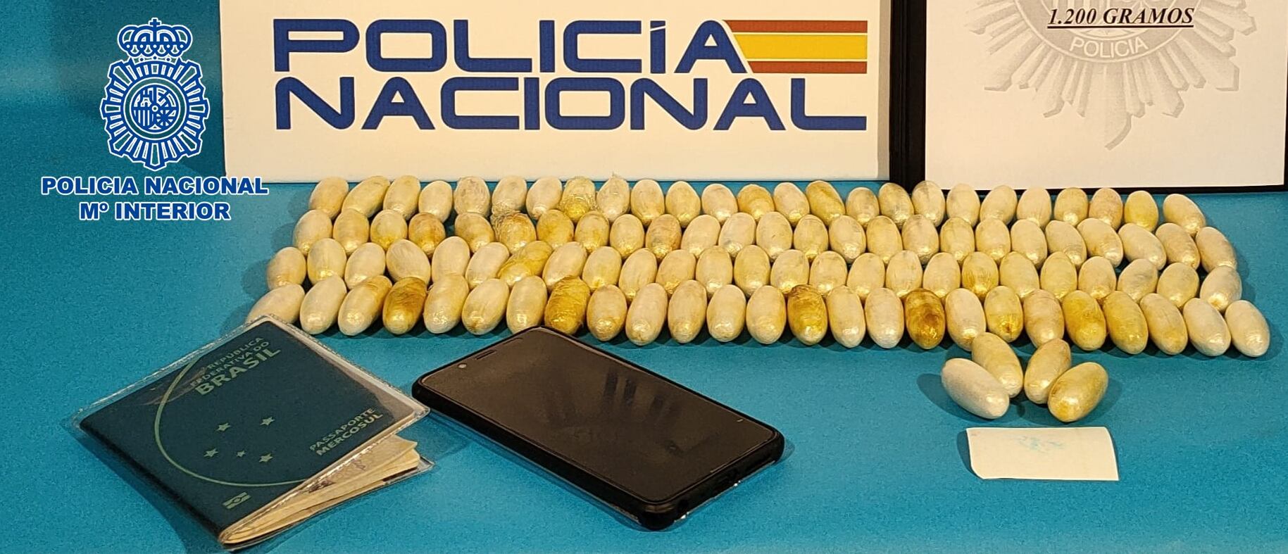 Cápsulas incautadas por la Policía Nacional en Lanzarote.