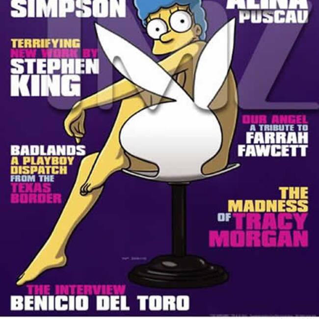 Marge Simpson posa desnuda para ''Playboy''