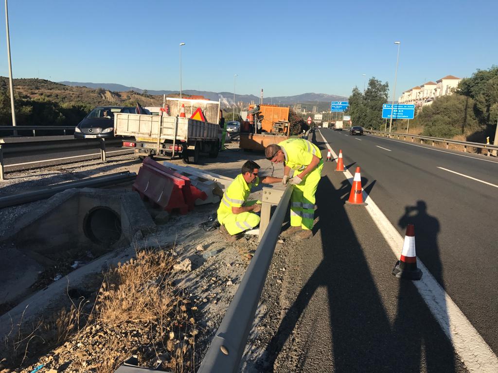 Trabajos en la A-7