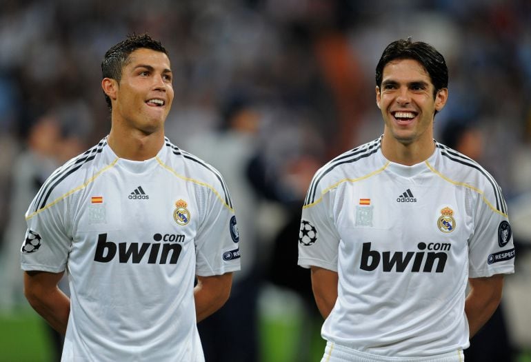 Kaká junto con Cristiano, en la etapa de ambos en el Real Madrid