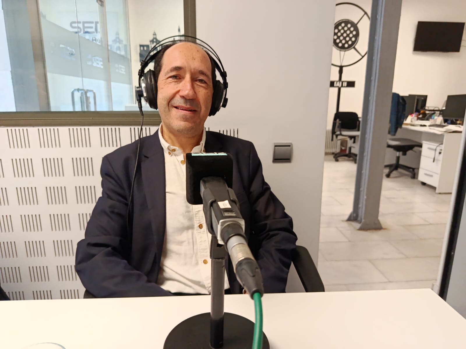 Domènec Puig als estudis de SER Tarragona-Ràdio Reus