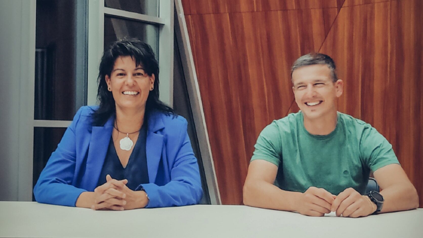 Els caps de llista de Ciutadans Compromesos a les properes eleccions comunals: Eva Sansa i Roger Fité.