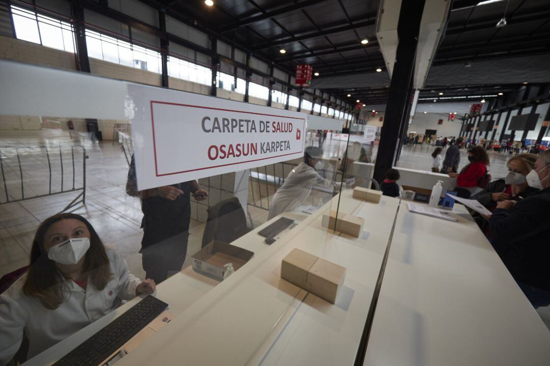 Recinto Ferial de Navarra, en Pamplona, donde el Departamento de Salud del Gobierno de Navarra realiza pruebas PCR de detección del Covid-19.