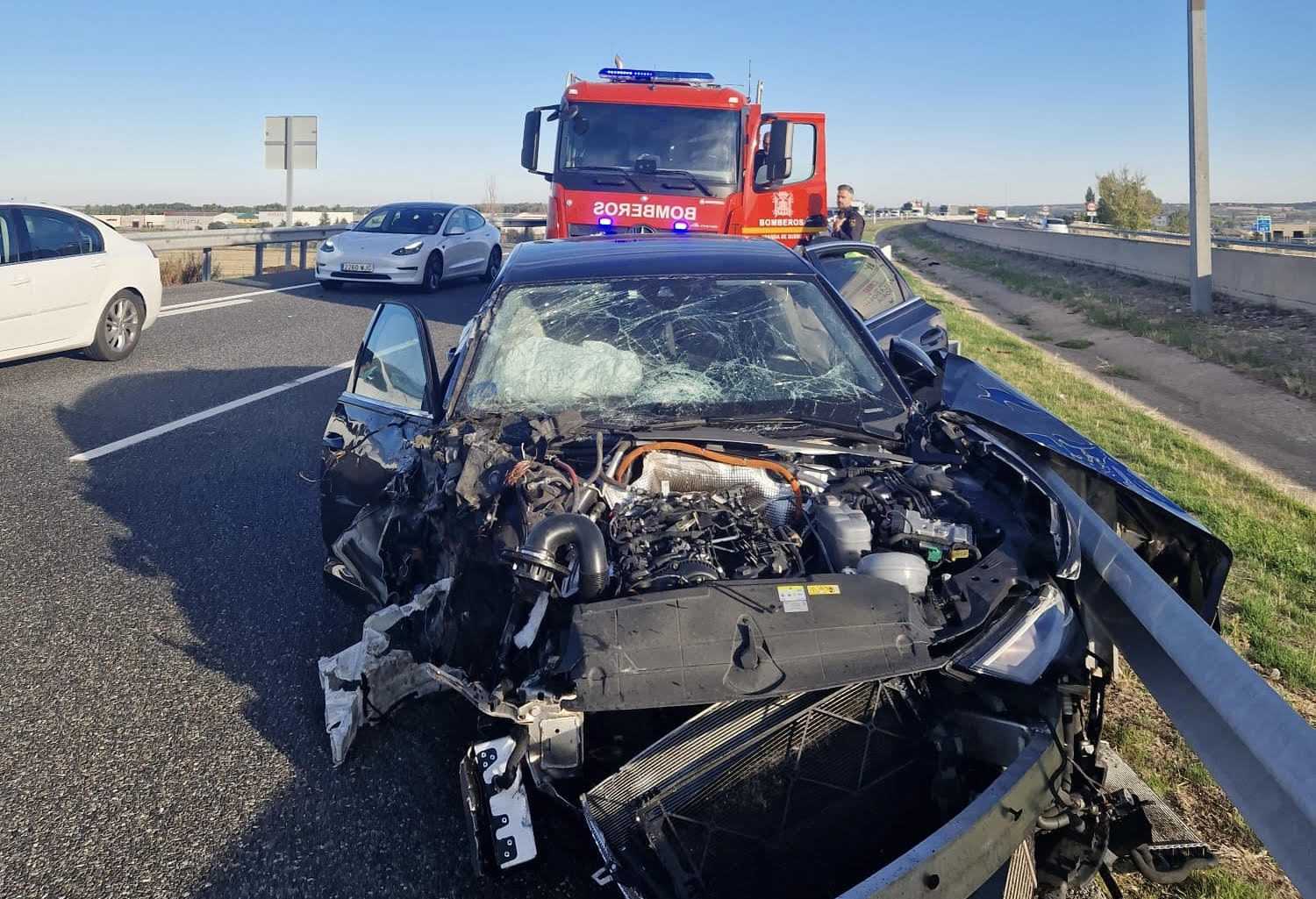 Imagen del acidente en la A-1