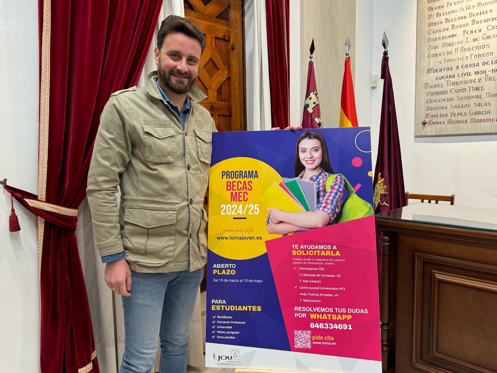 Antonio David Sánchez, edil de Talento Joven presenta el programa de Becas MEC