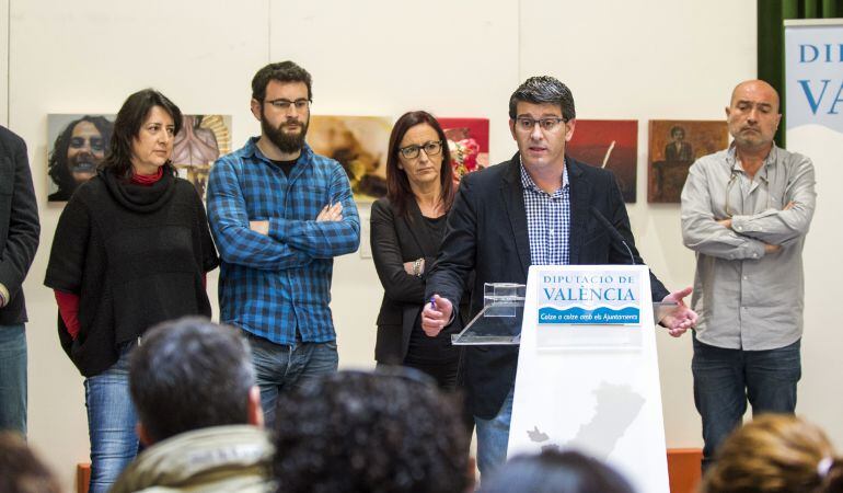 Jorge Rodríguez durante la rueda de prensa de este martes. 