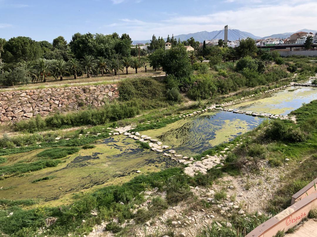 Río Serpis a su paso por la ciudad de Gandia el pasado mes de junio. 