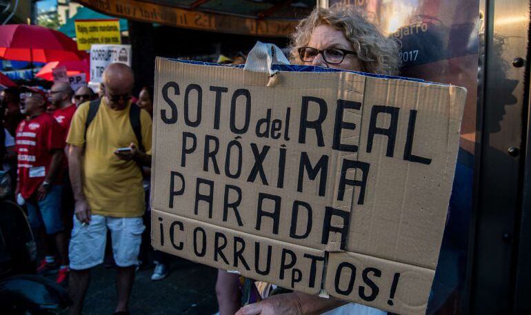 Manifestante contra la corrupción en una imagen de archivo