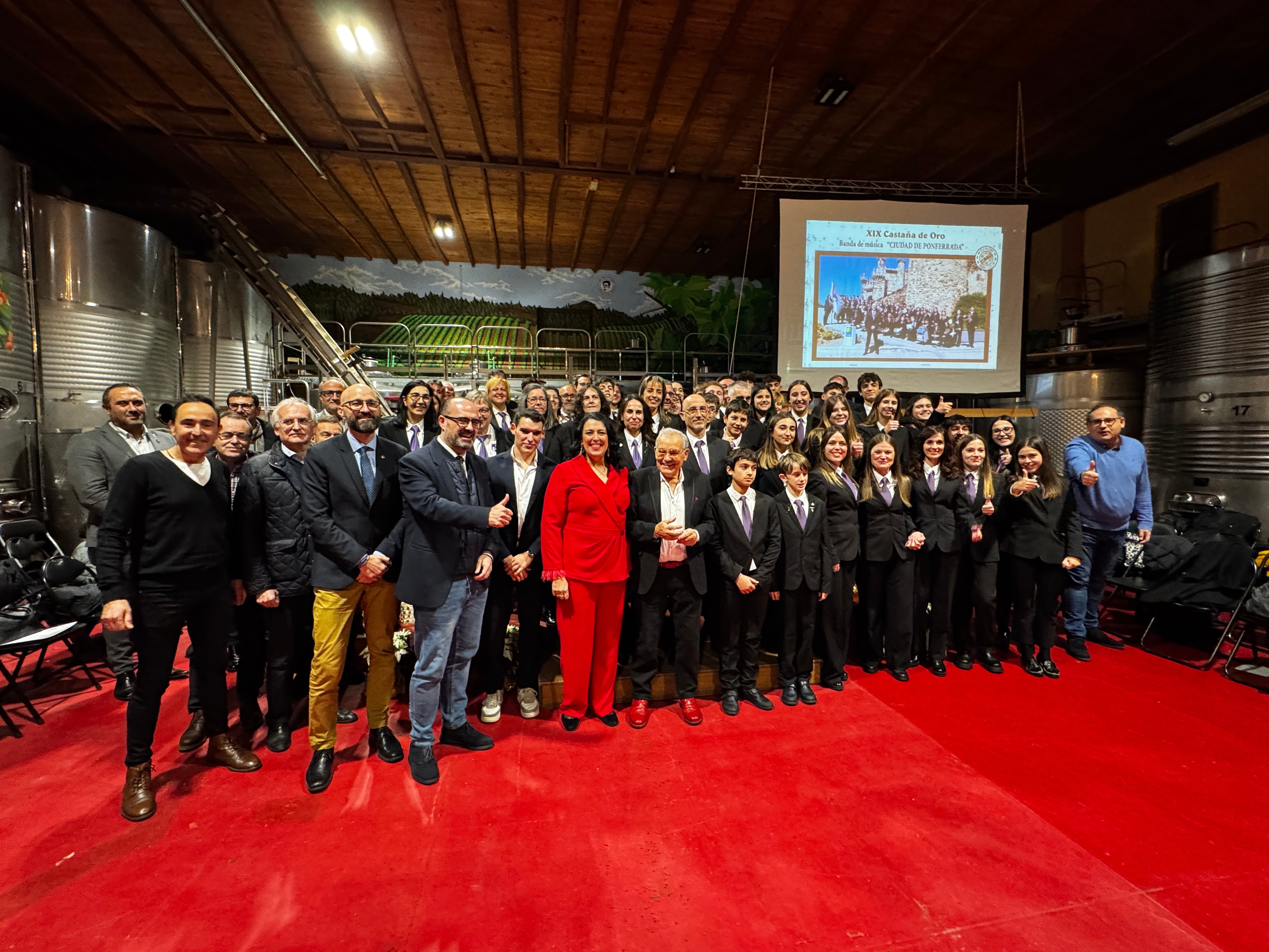 Los premiados, reunidos