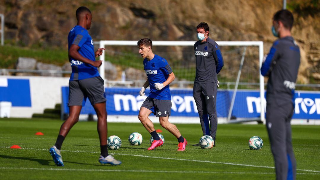 Imagen del primer entrenamiento colectivo en Zubieta