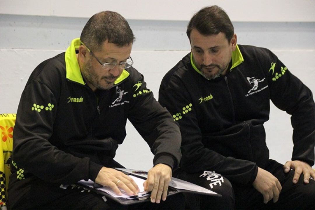 Miguel Ángel Lemes y Eduardo Borges en un partido de la temporada ya finalizada.