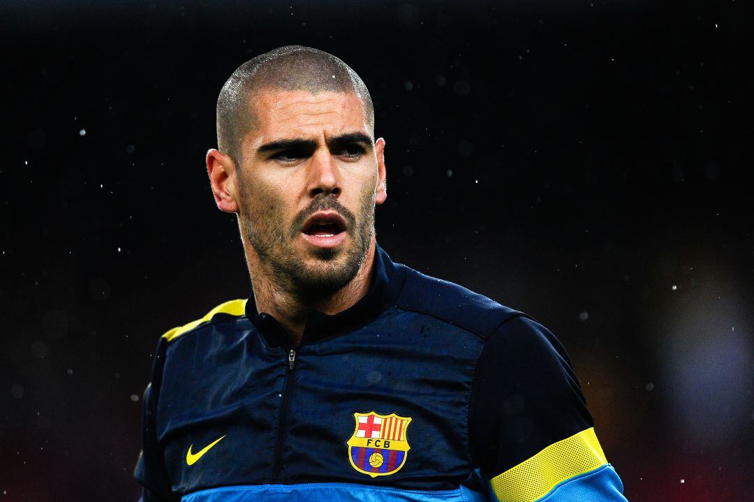 Víctor Valdés en su etapa como guardameta en el FC Barcelona.