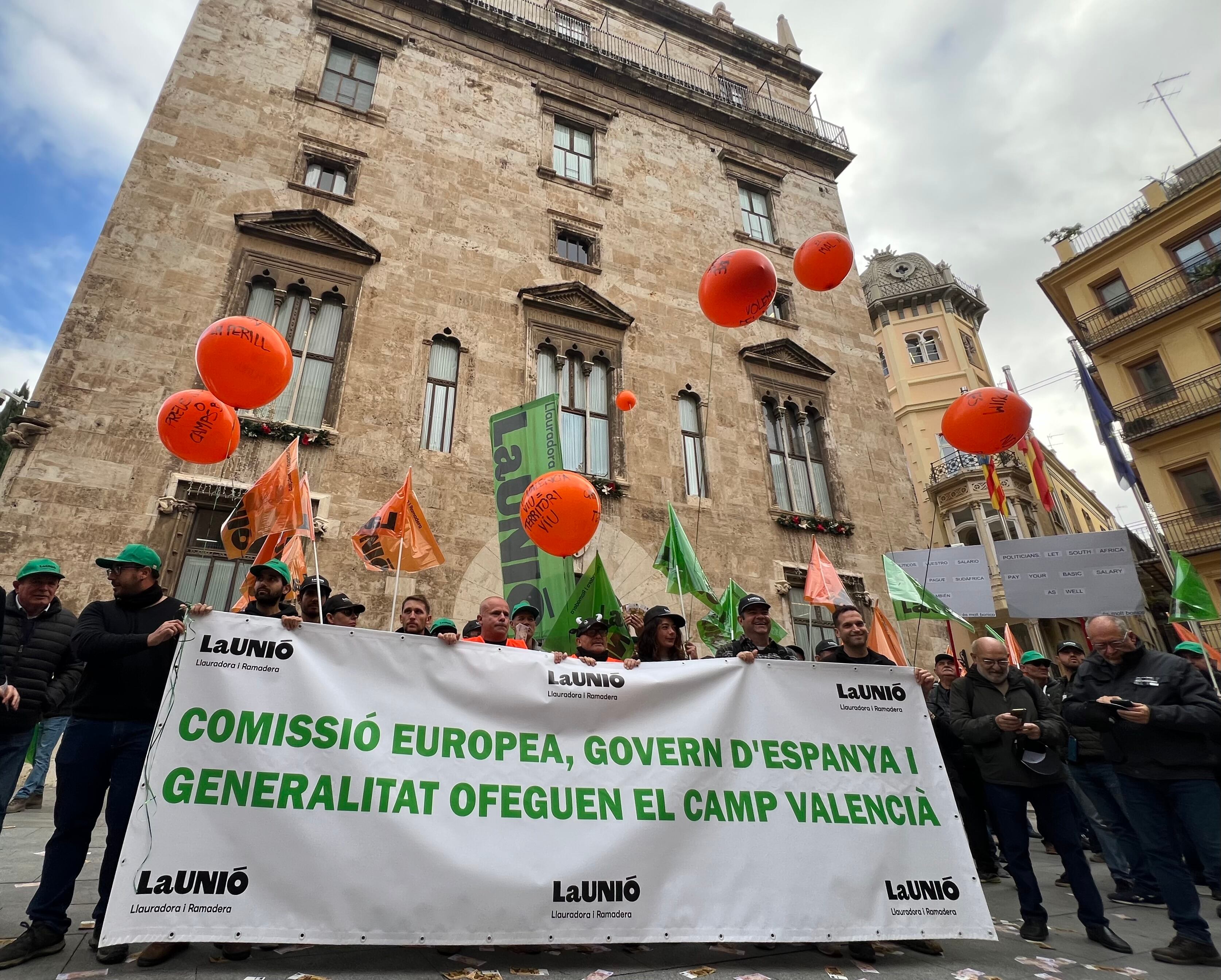 Manifestación del sector agrario en València
