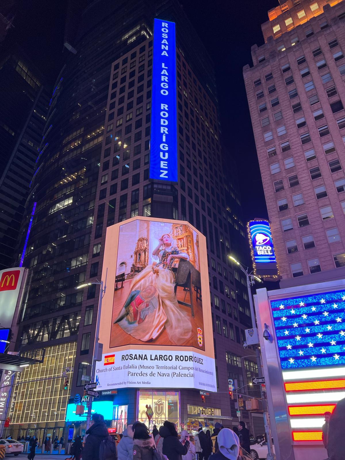 La obra de Rosana Largo, en Times Square