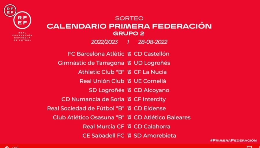 Primera jornada de liga en el Grupo 2 de Primera RFEF